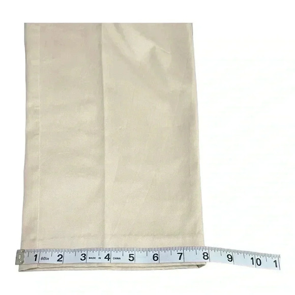 Talbots Petite Khaki Blue Beaded Floral Cropped Capri Pants Womens size 12 New - Picture 11 of 13